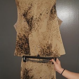 Vintage D.J. Summers Animal print 2-piece dress suit Size 10